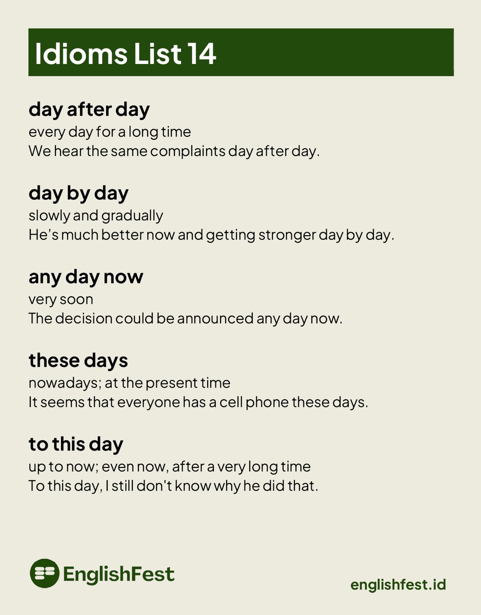JettxMann's tweet photo. Idioms List 14 https://t.co/8wNpmdUaJ5