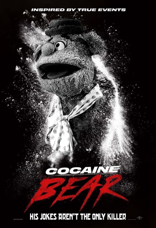CinemaDecon's tweet photo. This is beautiful.
I don't know who made this, but I am insanely jealous that I didn't think of it. Full credit to whoever did.
https://t.co/3I9xWA7vEc
#cocainebear #muppets #fozzi https://t.co/f4Dgi0mZUK