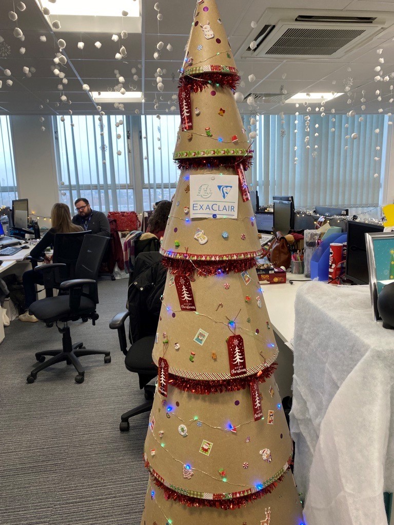 We sent our nested Christmas tree over to the lovely guys over at <a href="/WHSmith/">WHSmith</a> who have decided to sell tags on it for a homeless charity! What a great idea guys! #charity #exaclair