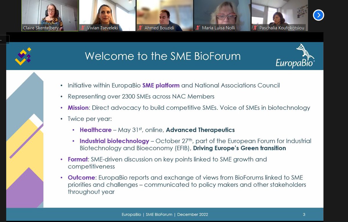 🔴 SME BioForum 2022 is happening now!

Join our vibrant community of SMEs and discuss the latest policy developments for #ATMPs🧬and Europe’s #GreenTransition🍃.

🔗Follow the webinar! bit.ly/3VNZg1O
