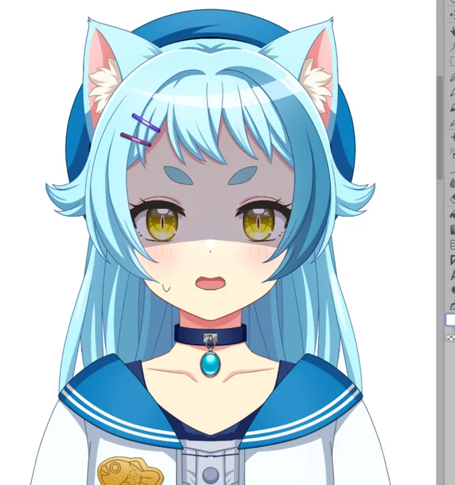 次モデリングするとき もっといろんな表情差分作りたいなってラフ描いてる 
