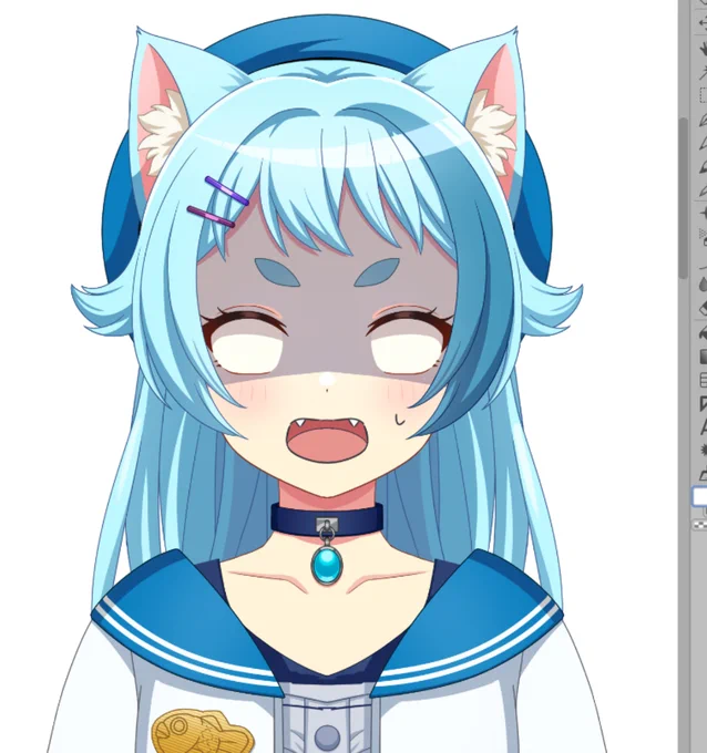 次モデリングするとき もっといろんな表情差分作りたいなってラフ描いてる 