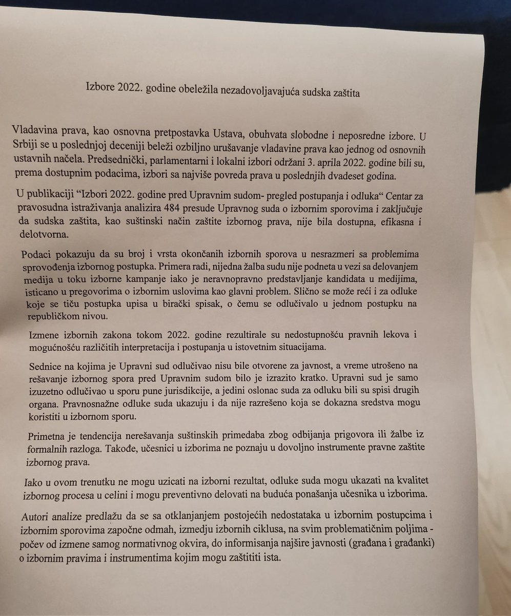 OpozicijaVracar's tweet photo. Izbori 2022. godine su bili izbori sa najviše povreda prava u poslednjih 20 godina.
#cepris https://t.co/s6MpbIksMY
