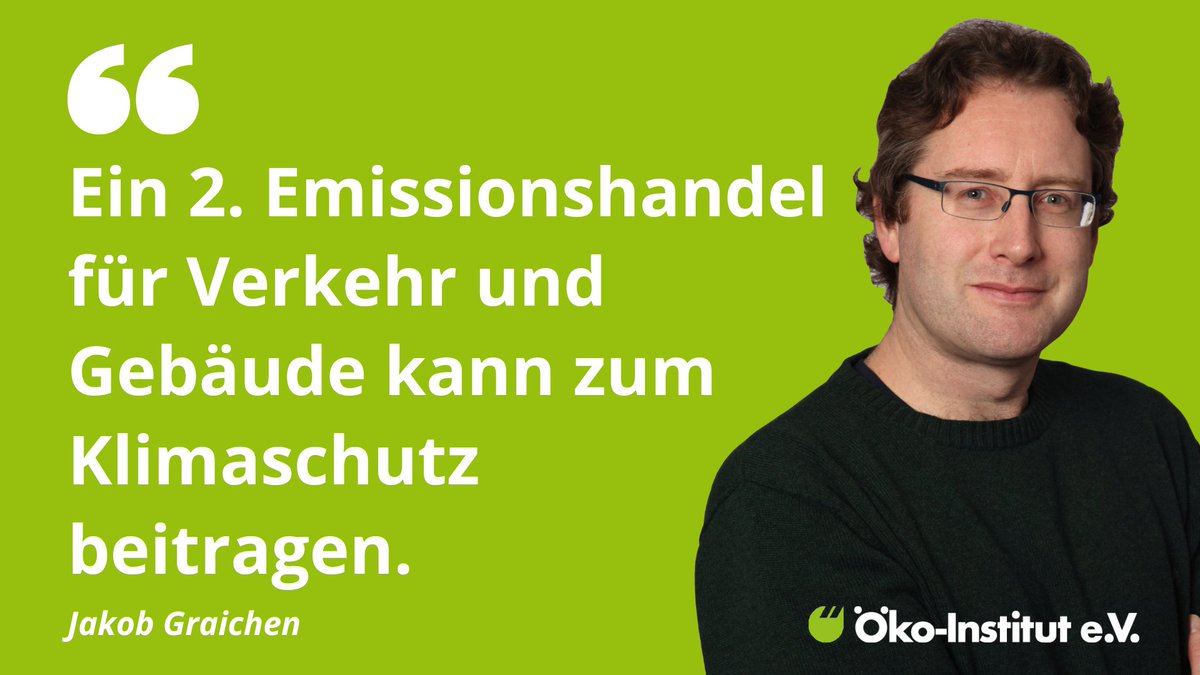 oekoinstitut's tweet photo. Ein 2. Emissionshandel für Verkehr und Gebäude gibt dem CO2-Ausstoß dieser Sektoren einen Preis und kann so deren Emissionen senken. Neues Policy brief zum #ETS2 jetzt online: https://t.co/BKQzdFP8ub #Emissionshandel #effortsharing https://t.co/5zSabsfMQ1