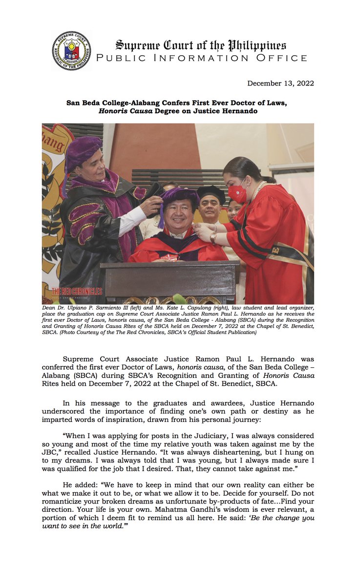 Philippine Supreme Court Public Information Office on Twitter "READ