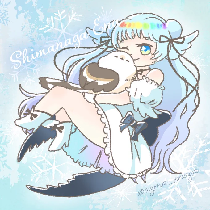 透明感のある声が、雪の妖精のイメージとばっちりマッチします#白い森art  