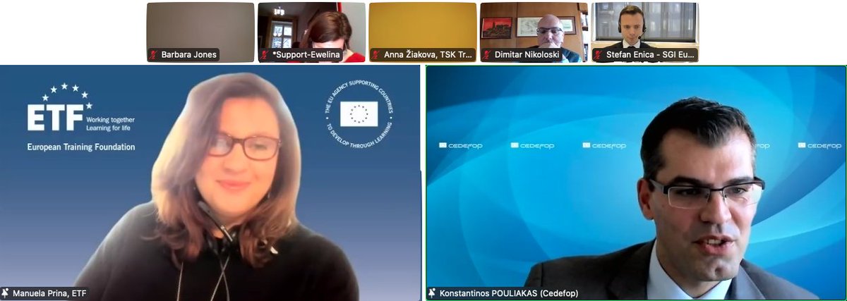 Cedefop's tweet image. 🔹🔸 Powering the European #digital transition – day 3️⃣

Cedefop&apos;s @K_Pouliakas discussing with @etfeuropa&apos;s @manuprin about expanding the #ESJS2 potential, particularly studying #skills gaps and mismatch and producing policy recommendations.

#ESJSurvey #digitalisation