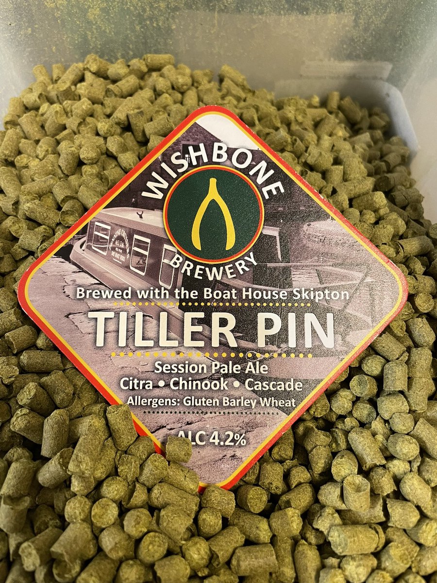 WishboneBrewery's tweet photo. Brewing today, again, is Tiller Pin 👍 Stocking up for our 2 weeks of not brewing. #TillerPin @Boat_House_Bar https://t.co/oL9bWsEQgE