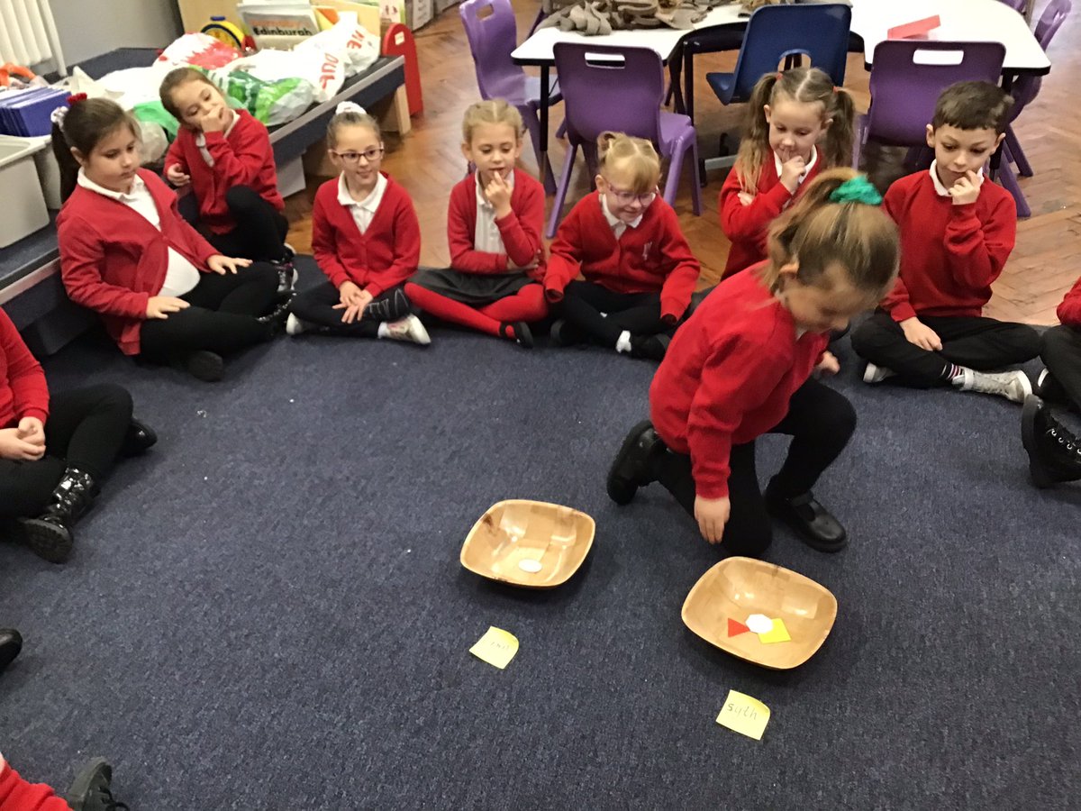 Holtonprimary's tweet photo. Year 2 have been sorting their shapes in Welsh. Naming them and deciding if they have ‘crwn’ or ‘syth’ sides ( round or straight). Lots of discussion about the ‘hanner cylch’ (semi-circle) 🔵🔺🟩
#HPSCymraegCampus #HPSMathematics https://t.co/KXwVQmt5S9