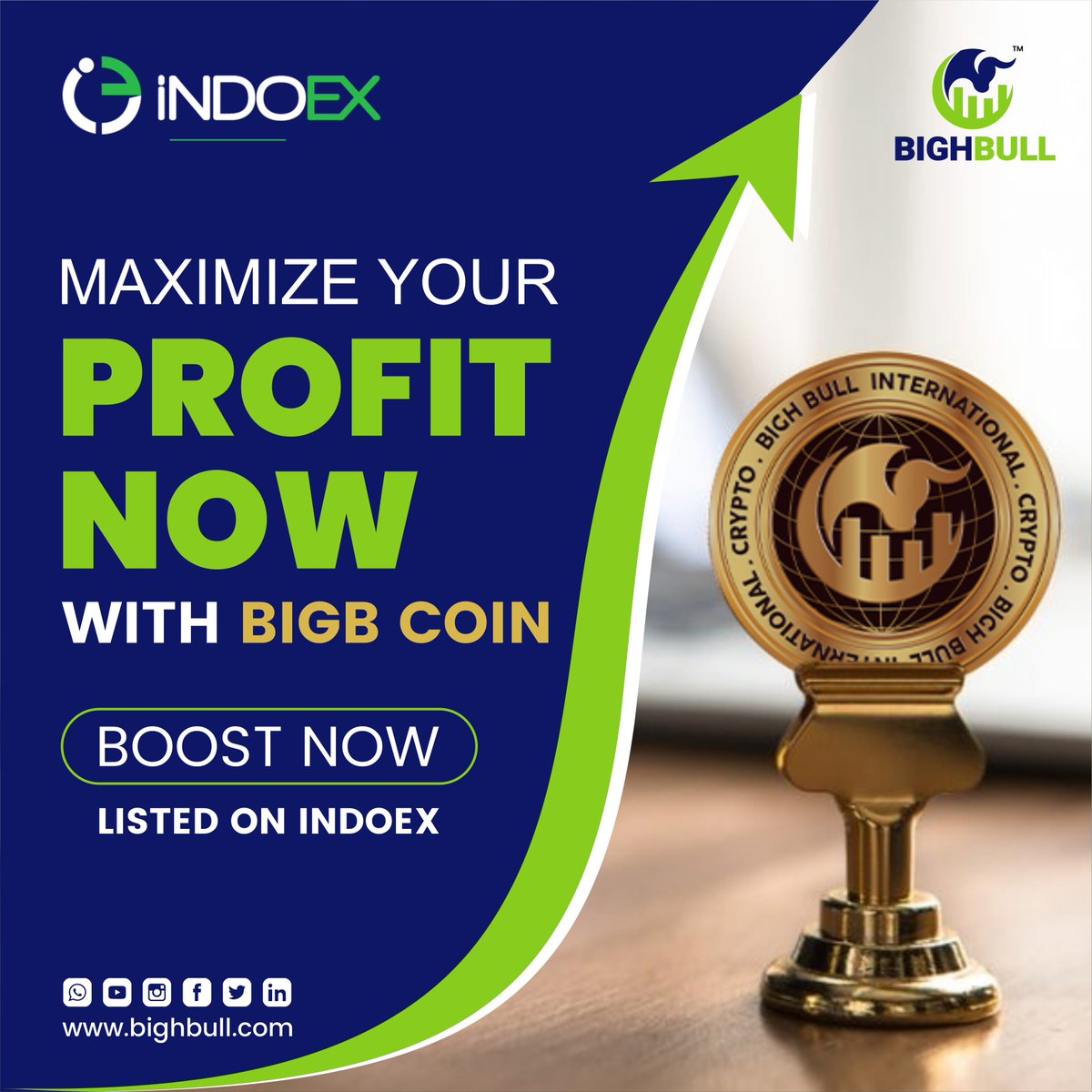 BIGHBULL1's tweet photo. Maximize your profit now with BIGB Coin, 
boost now listed on Indoex

#IndoEX #bighbull #bigbcoin #bigb #profit https://t.co/46dgbfPVuV