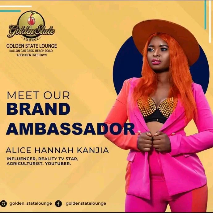 gslounge01's tweet photo. it’s my greatest pleasure to introduce you all to our newly appointed BRAND AMBASSADOR for GOLDEN STATE LOUNGE Restaurant and Nightclub 

Ms. Alice Hannah Kanjia

Welcome Miss Alice. We look forward to working with you. 
#goldenstatelounge #ambassador #clubandlounge #nightclub https://t.co/e0iCc9T6Qw