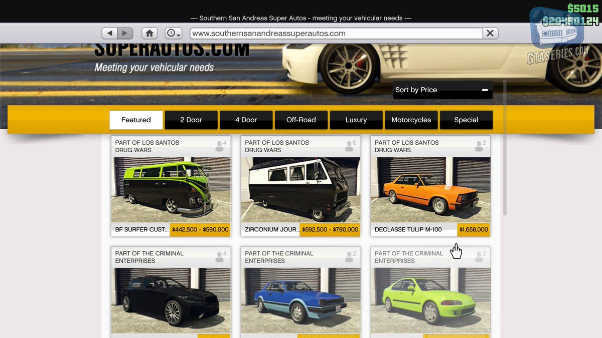 GTASeries's tweet photo. New #GTAOnline vehicles added with Los Santos Drug Wars. https://t.co/V7tGZ7ac13
