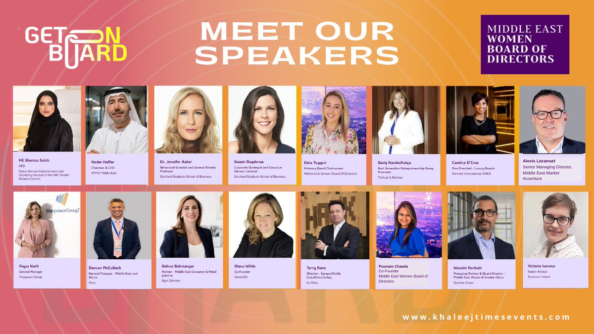 khaleejtimes's tweet photo. Let's unlock the potential of #MENAWomen through Middle East Women Board of Directors 2022 as it kicks off today at the St. Regis Hotel Downtown. 

Get on Board: https://t.co/NDYI4fouAO https://t.co/ISVRBB6uzn