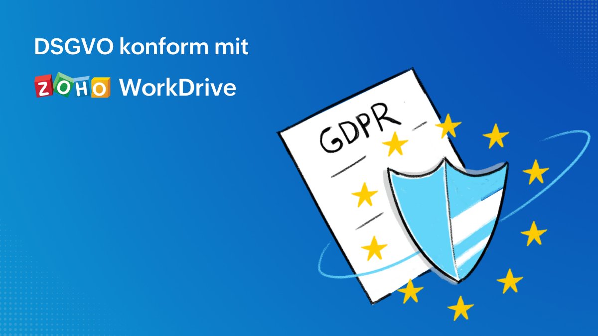 Zoho Deutschland (@zohodeutschland) on Twitter photo Sind Sie besorgt über Ihre DSGVO-Konformität?
<a href="/ZohoWorkDrive/">Zoho WorkDrive</a> hilft Ihnen effizient miteinander zu arbeiten und #DSGVO konform zu bleiben.
Lernen Sie mehr: zcu.io/dLfW Sind Sie besorgt über Ihre DSGVO-Konformität?
<a href="/ZohoWorkDrive/">Zoho WorkDrive</a> hilft Ihnen effizient miteinander zu arbeiten und #DSGVO konform zu bleiben.
Lernen Sie mehr: zcu.io/dLfW
