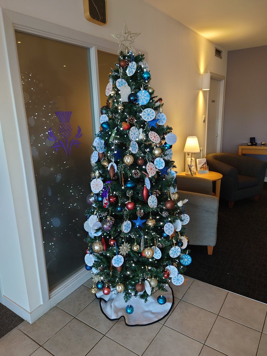 Scotmidfunerals's tweet photo. Forrester Park's Tree of Remembrance displaying personal messages and tributes for loved ones, if you can't make it along to complete or hand in your tag, please send your message to PhilipBryan@scotmidfunerals.coop and we will place one for you.
#scotmid
#treeofremembrance https://t.co/R0BgCc6HeA