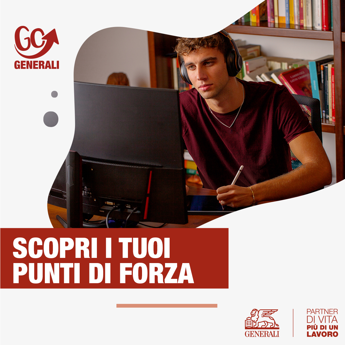 GeneraliItalia's tweet photo. Le soft skill dicono tanto di te: come pensi, come agisci e come ti relazioni con gli altri. Assieme alle competenze tecniche determinano il tuo successo professionale.
Scopri il tuo potenziale con la Sfida della Torre Generali! #PartnerdiVita https://t.co/KtnVYjAG3B https://t.co/WSs3jOXnRE