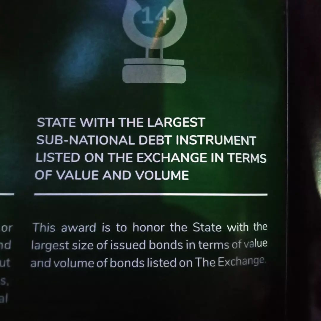 LagosDMO's tweet photo. Lagos State Government has once again been recognized as a leading player in the Capital Market with the latest award of the "largest Sub-national debt instrument listed on the Exchange in terms of value and volume" at the Made of Africa Awards organized by NGX Exchange. https://t.co/nxsn6Ntcqm