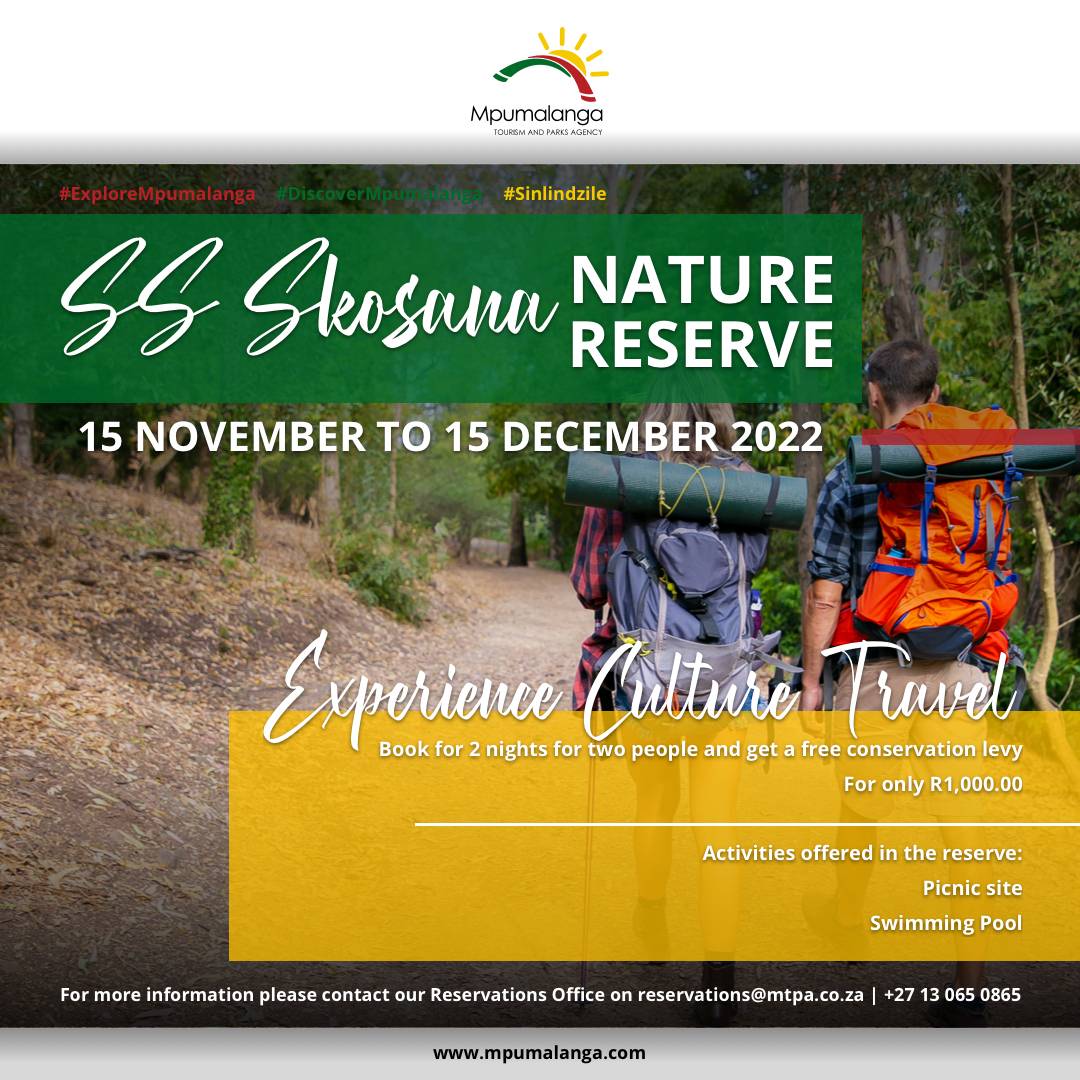 Mtpatourism's tweet photo. Don’t forget to book your festive season getaway in one of Mpumalanga’s beautiful nature reserves.  

Email reservations@mtpa.co.za or call 013 065 0865 for reservations.

#DiscoverMpumalanga #MpumalangaFestivities https://t.co/OFqwOH0UEC