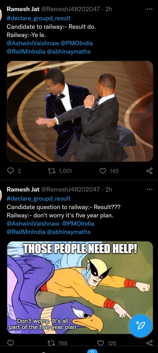 RameshJ48202047's tweet photo. #declare_groupd_result
  It's power of unity that our tweets are spreading at top speed 🚄🚄
@AshwiniVaishnaw @PMOIndia 
@RailMinIndia https://t.co/oEn2cIVrq0