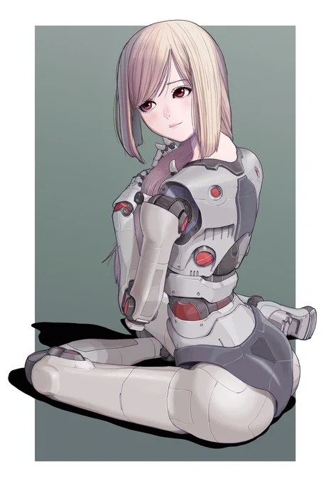 虚空を見つめるメカ子 