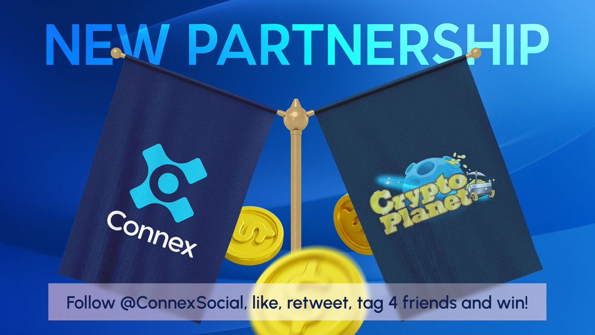 We’re excited to announce our partnership with <a href="/ConnexSocial/">Connex</a>: the number-one Web3 professional network!

To celebrate we’re giving away $150 USDT to be shared among 75 lucky winners!

Rules
✅Follow <a href="/ConnexSocial/">Connex</a>
✅Like, RT &amp; tag 4 friends 

$CONX #GIVEAWAY