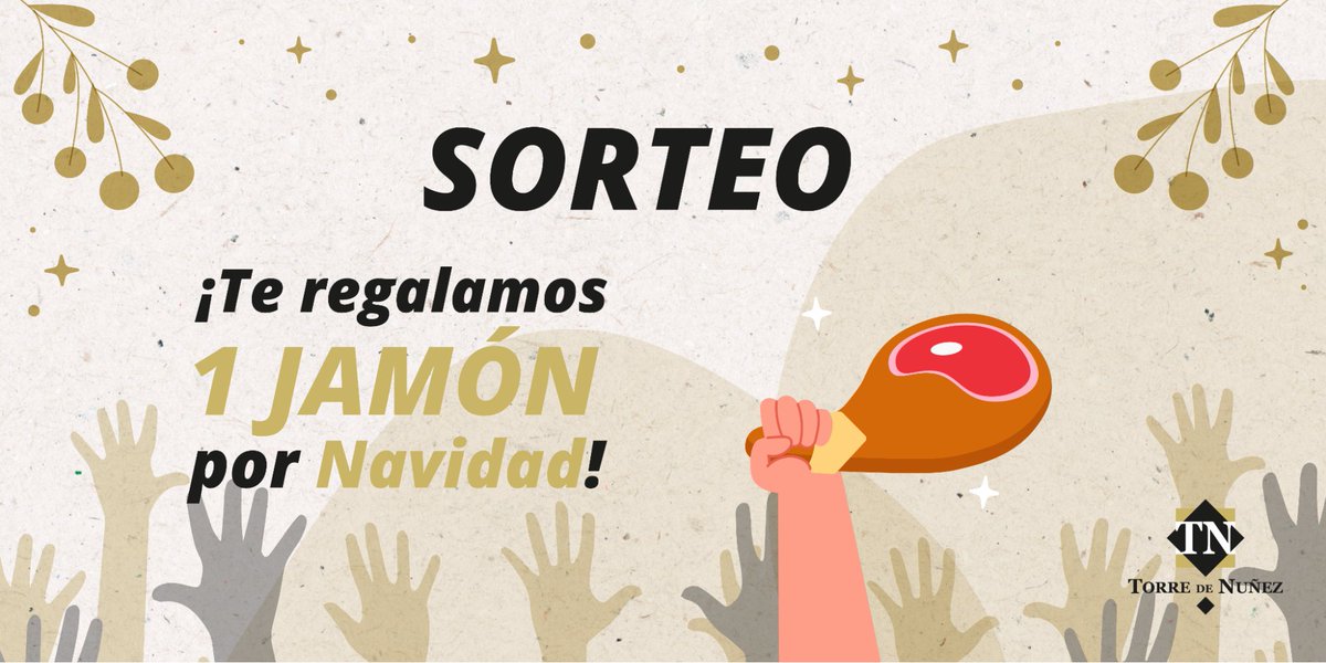 En Torre de Núñez sabemos que unas navidades sin jamón no son navidades ni son ná 😆🎄

¡Nosotros te regalamos uno! 🎁 ¿Qué tienes que hacer? 

👉🏻 Síguenos en nuestra cuenta <a href="/torredenunez/">Torre de Núñez</a> 
👉🏻 Haz RT 
👉🏻 Menciona a un amigo 

#navidad #jamón #sorteo #torredenuñez