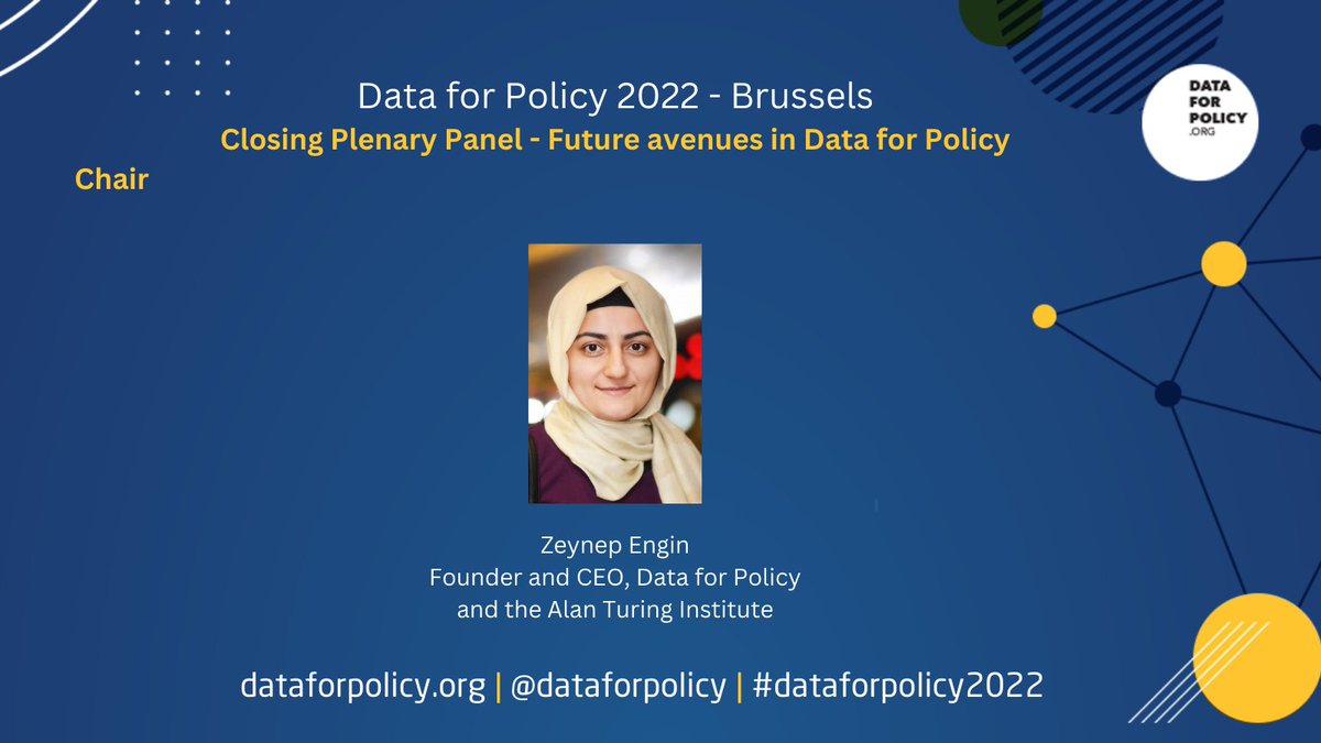 dataforpolicy's tweet image. Time for our #DataforPolicy2022 Closing Plenary Panel – Future avenues in Data for Policy. 3 regions, many themes: this is the end!

Chaired by @ZeynepEngin @turinginst, with @muredduf @lisboncouncil, @BarbaraUbaldi @OECDgov, @StefaanVerhulst @TheGovLab @nyuniversity.