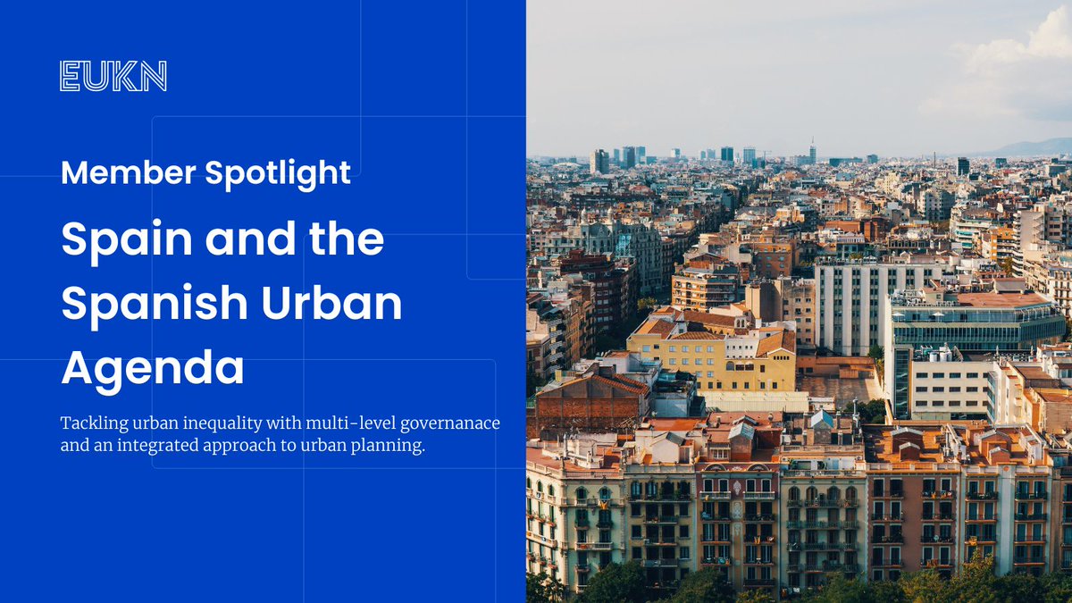 Today in the spotlight: Spain, which has been an EUKN member for 13 years now! 🇪🇸

The 2019 Spanish Urban Agenda (SUA) shows a dedication to sustainable urbanisation and includes objectives that reflect principles of many international documents. 

▶️ bit.ly/3FngdJi