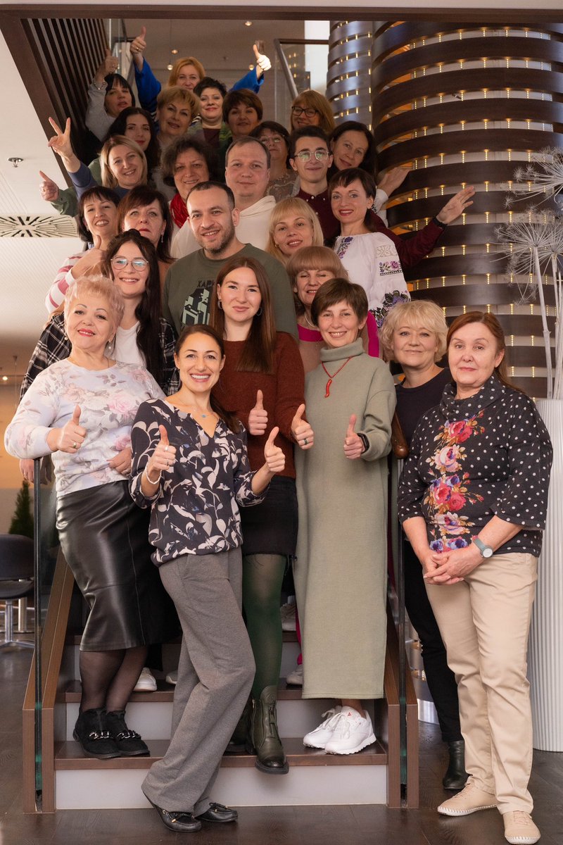 UNFPAUkraine's tweet photo. School teachers took part in the third #SEELearning training programme, thanks to support from #EdCampUkraine!
 
This innovative approach enables educators to develop attention training, compassion, ethical discernment and systems thinking and makes students more resilient. https://t.co/LhI5EiNfmY