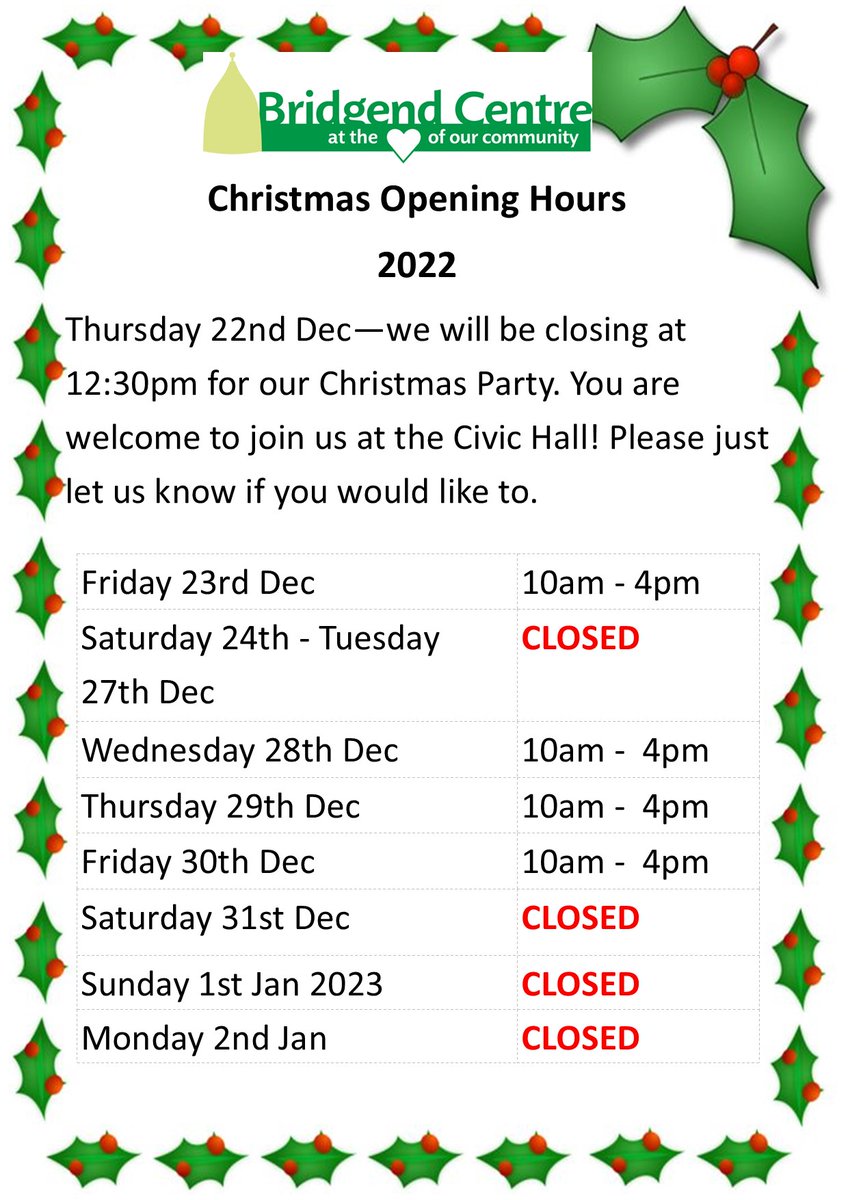 Bridgend Centre (@bridgendcentre) on Twitter photo 