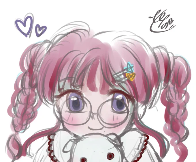 最近描いたイラストのカラーラフを集めてみたラフの方が勢いで描く分表情柔らかいかな??こうしてみると面白いかもリプに完成絵載せときます! 