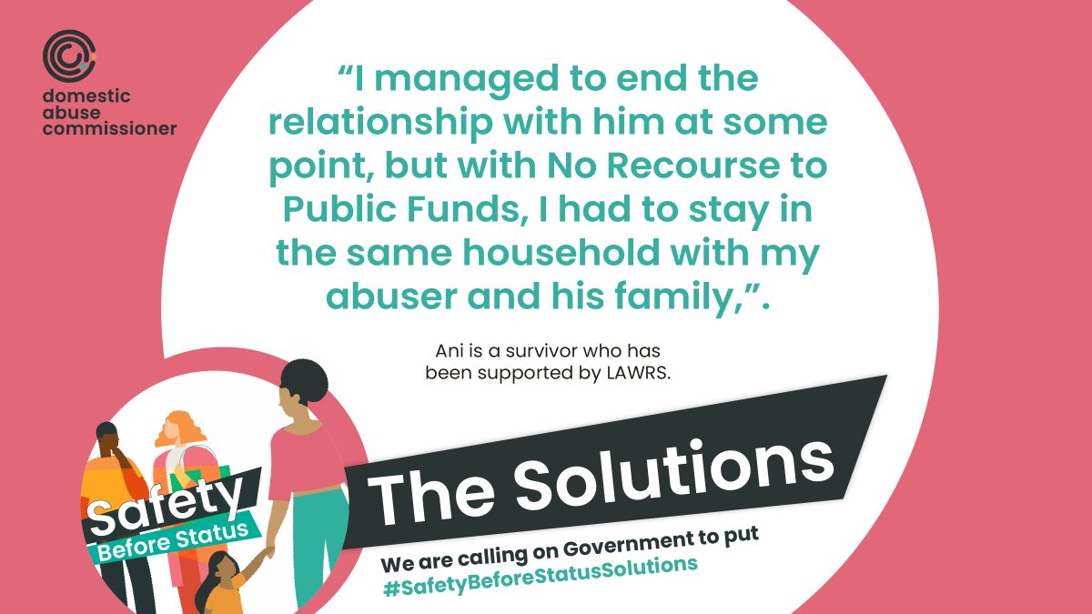 No victim #DomesticAbuse should ever be blocked from accessing support + protection

Yet my report shows thousands of migrant survivors are being left desperate + often destitute. 

📢We have concrete costed solutions #SafetyBeforeStatusSolutions

Read➡️ bit.ly/3BTGXQX