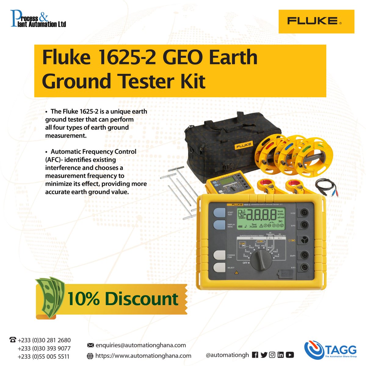 automationgh's tweet photo. Fluke 1625-2 GEO Earth Ground Tester Kit available @ 10% discount
Visit https://t.co/jzsul6kw3c for purchase
#fluke #testtools #automation https://t.co/WusUpAqFRP