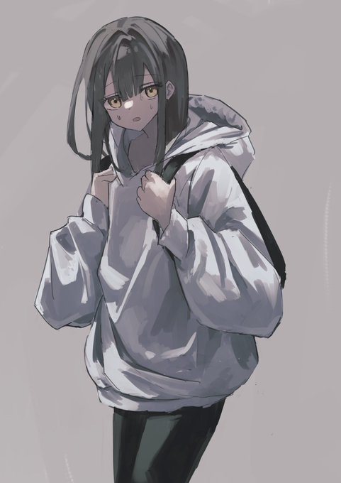 不安げな女の子描きました #イラスト 