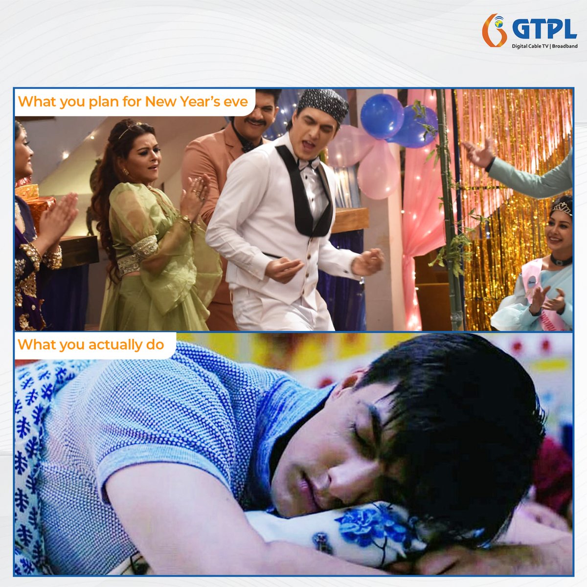 Nothing like a satisfying sleep transition into the new year.
Is it too early to make New Year's plans? Share your thoughts below.​

#GTPL #ConnectionDilSe #MohsinKhan #NewYear #NewYearPlans #Meme #ExpectationsVsReality