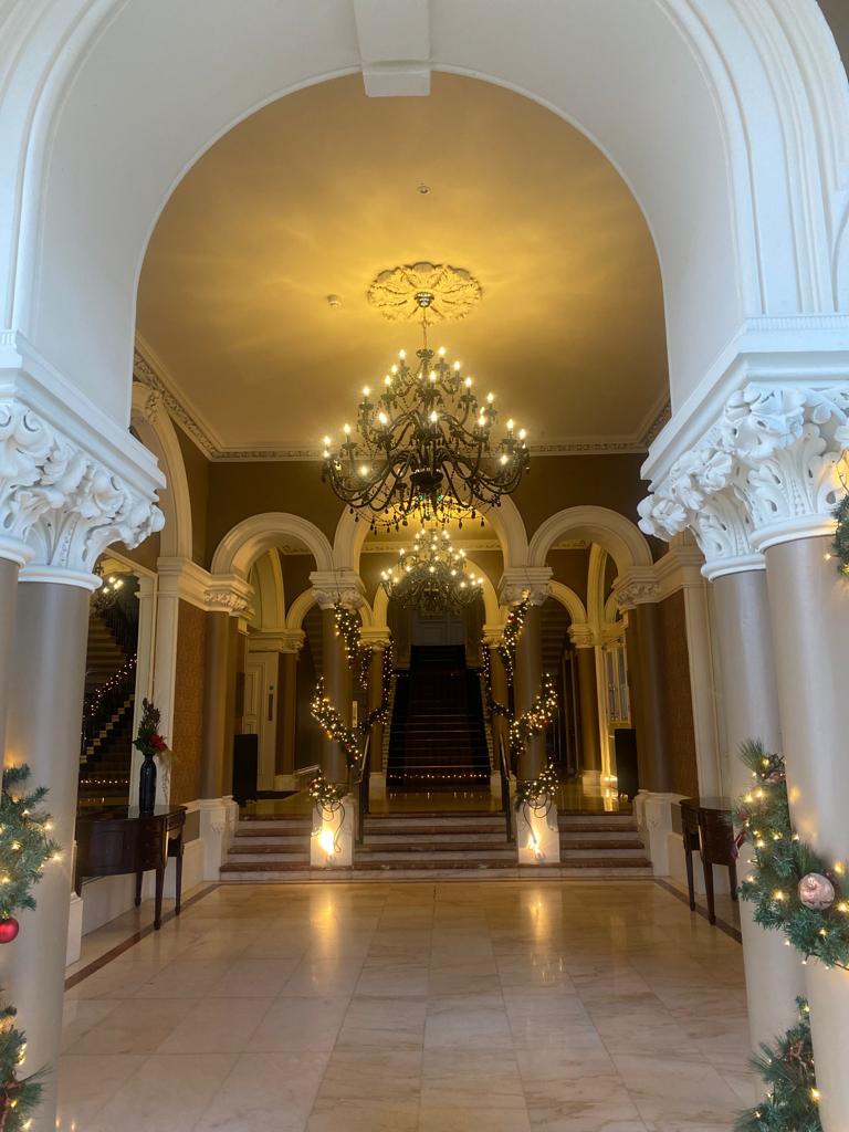 TheGinaLondon's tweet photo. The historic and stately Lady of a hotel where I will be facilitating Today's @ArrowECS_UK conference on technology and cyber security, culminating in my one on one interview with #Irish Rugby head coach Andy Farrell!
#technologynow #arrowecs #arrowecsireland
@royalmarine https://t.co/EQe67EyZaG