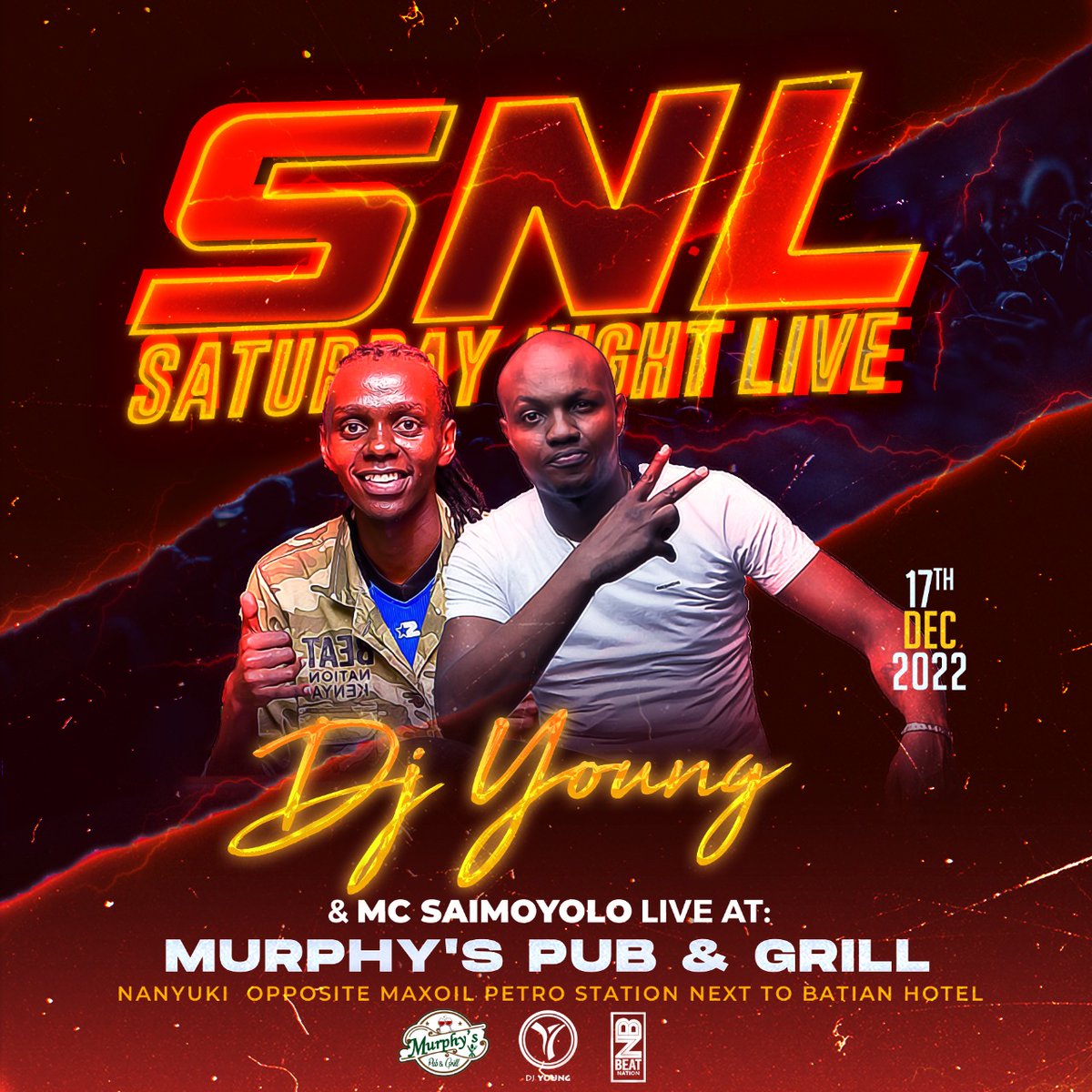 N.A.N.Y.U.K.I 🇰🇪🙌 This Saturday we'll be officially Launching the freshest club in town @murphysloungenanyuki Vibes by The Beat Nation DJs!! Make a date, see you guys there!!