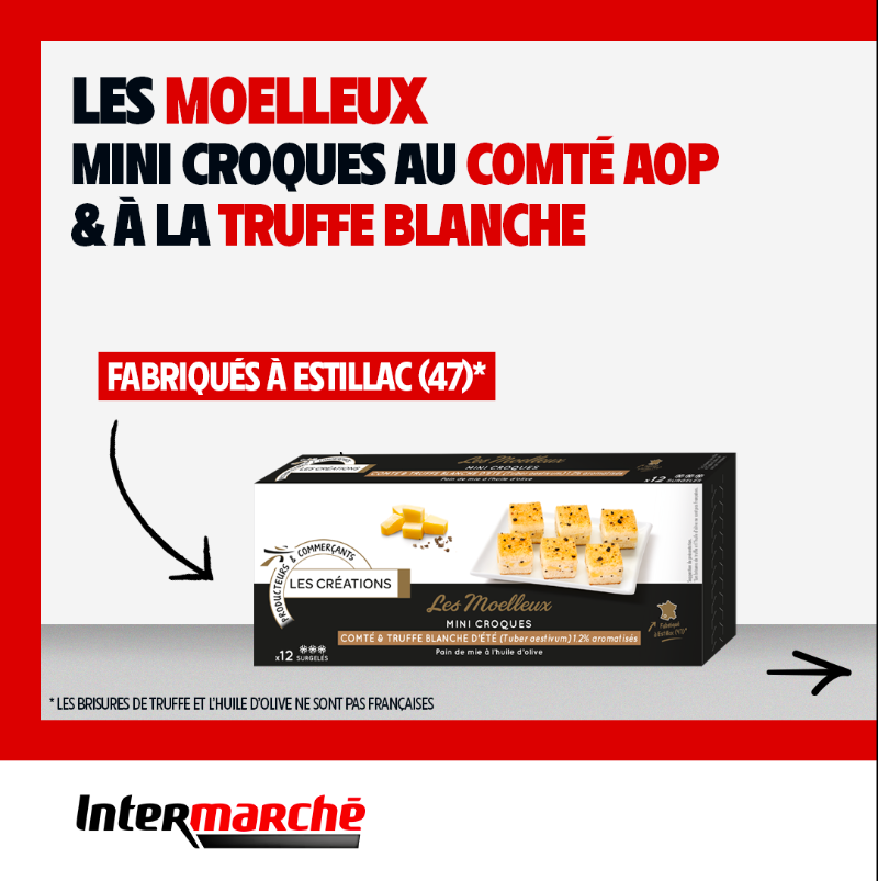 intermarche's tweet photo. Passez les fêtes avec des produits préparés en France 🇫🇷👉 (Re)découvrez les produits festifs incontournables de notre gamme Les Créations 👇