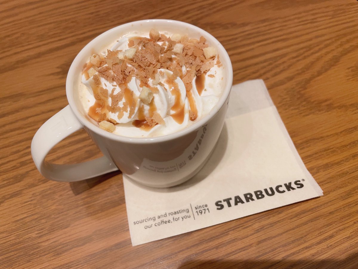 ばたーきゃらめるみるふぃーゆ🧈☕️

これ美味しい！すき！
2枚目飲みかけで写ってなくてごめん🤣 https://t.co/UZBKw9oShT