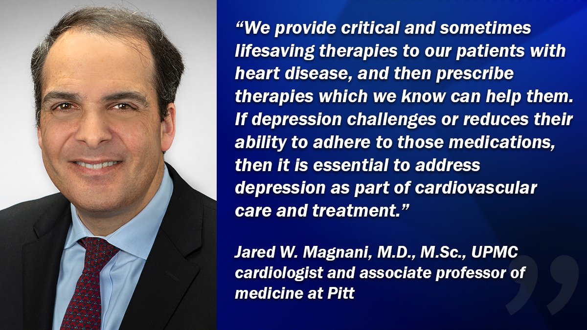 Patients diagnosed with depression were less likely to adhere to essential medical therapies following percutaneous coronary intervention than those without depression, according to a new study published by @PittTweet researchers. upmc.me/3FqGuXi