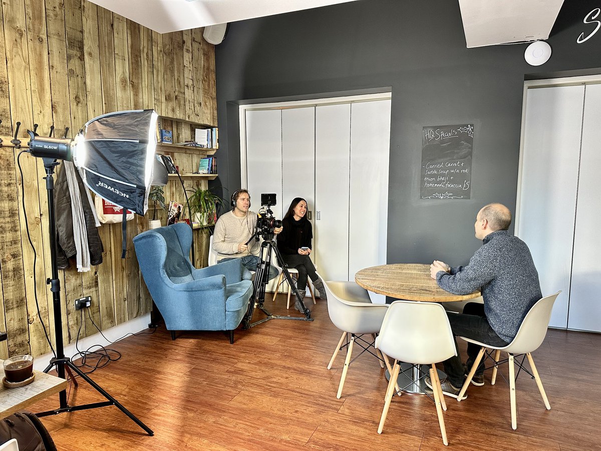 Interviewed by <a href="/SwanseaUni/">Swansea University</a> Enterprise Team as an #alumni about what I’ve been up to since graduating (BSc &amp; PhD <a href="/swanseageog/">Swansea Geography</a>) - developing <a href="/UrbanFoundry/">Urban Foundry</a> to deliver regeneration, being a @bcorpuk &amp; #businessasaforceforgood. Filmed in our HQ Urban Kitchen venue #socialenterprise