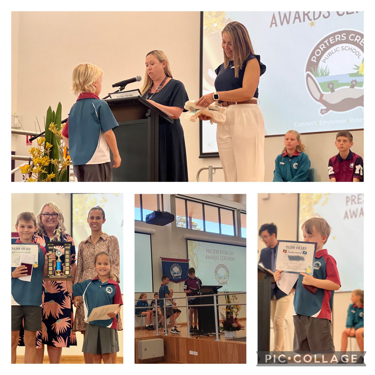 RobynChristie1's tweet photo. A celebration of learning in an incredible year: the inaugural Porters Creek Pres’n Day. So special! Thank you @nikyetta @SharrynBrownlee &amp; @david4wyong, among others, for all your support.Well done to our 2022 leaders; congrats to our new 2023 leaders! #PortersCreekConnections https://t.co/zRJcvUhvSY