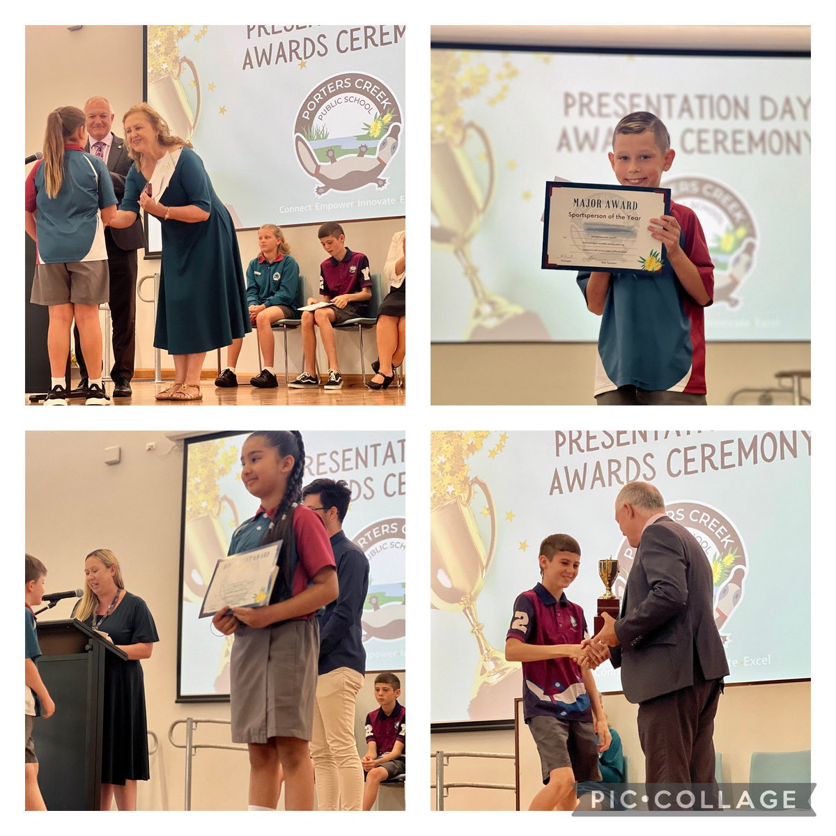 RobynChristie1's tweet photo. A celebration of learning in an incredible year: the inaugural Porters Creek Pres’n Day. So special! Thank you @nikyetta @SharrynBrownlee &amp; @david4wyong, among others, for all your support.Well done to our 2022 leaders; congrats to our new 2023 leaders! #PortersCreekConnections https://t.co/zRJcvUhvSY