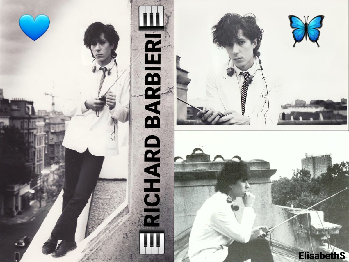 StarlightElisa's tweet photo. A few of my favourite Richard Barbieri pics in one collage 💙🦋💙 #richardbarbieri #masterofsynths #sounddesigner #composer #japantheband #raintreecrow #porcupinetree https://t.co/NmCo0HS9J4