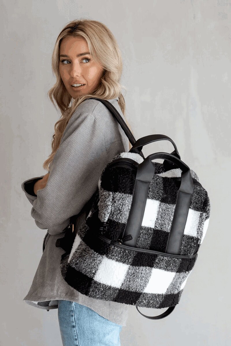 artisan_pure's tweet image. Sherpa Backpack-Checkered Plaid Sherpa Travel Backpack-Soft Back-to-School Fall Styling Backpack etsy.me/3Sl839i #ArtisanPureSkinCare #Etsy #StudentBackpack