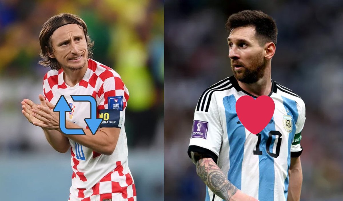 خلينا نحسمها ..
لمن تتمنى الفوز اليوم لـ #ميسي 🇦🇷 أو #مودريتش 🇭🇷
#الأرجنتين_كرواتيا