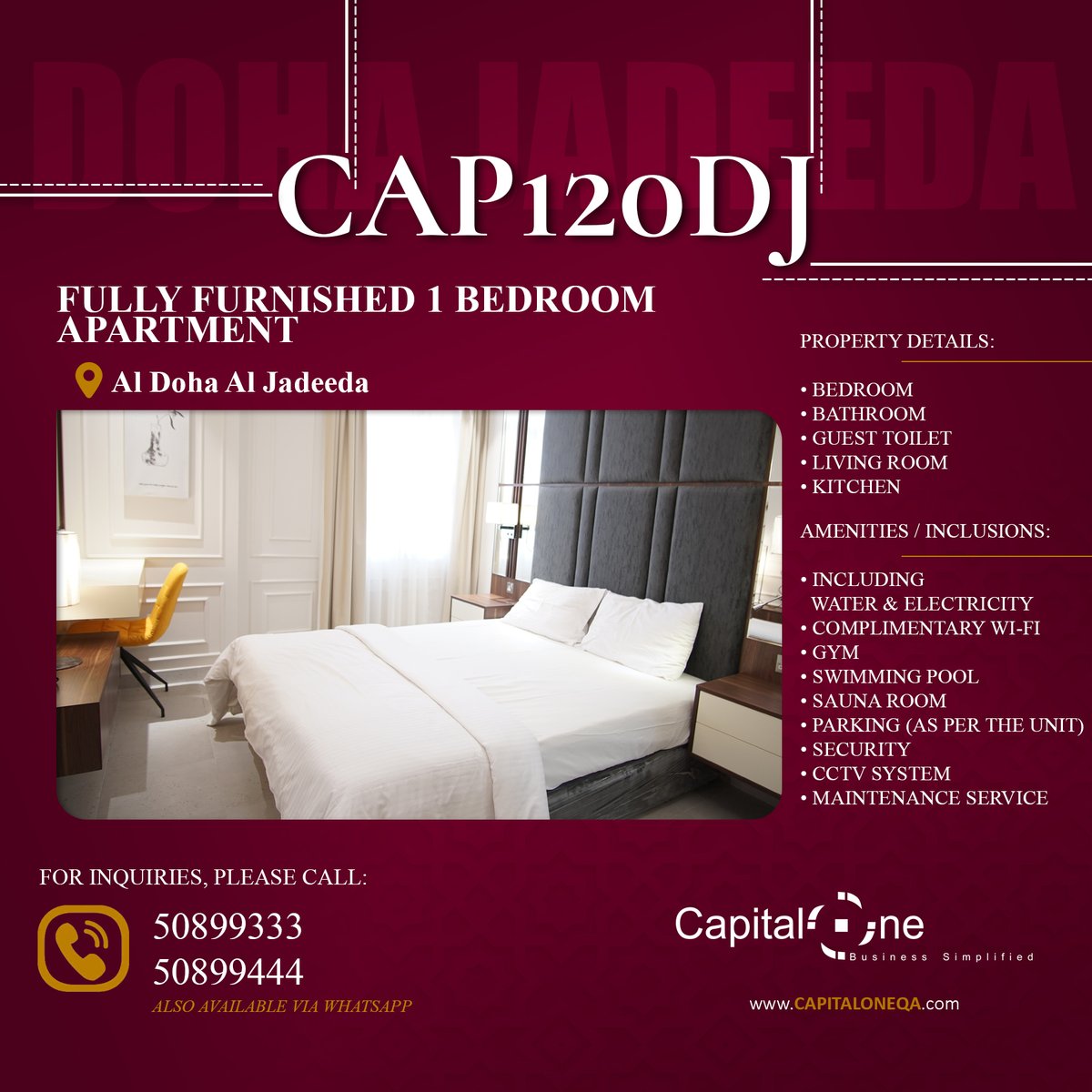 capitaloneqa's tweet photo. Ready to shift to a new apartment this coming 2023?
Check our this premium apartments for rent in #Qatar !

Send us your inquiries at:
• +974 50899444
• +974 50899333

IG Account: https://t.co/YH88yIhWo3
Tiktok Account: https://t.co/quzp0a4SWm https://t.co/Ti4gaWkXbO