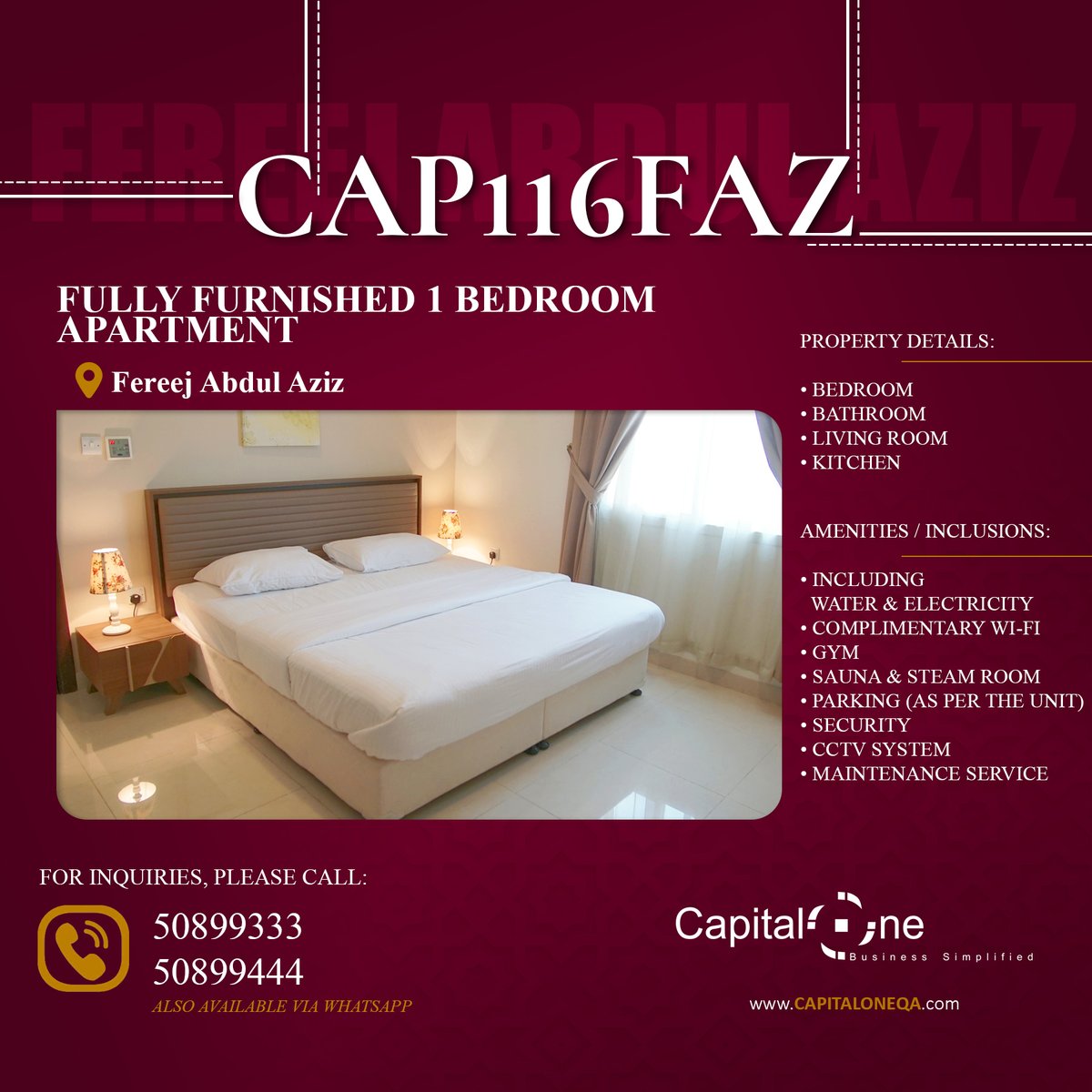 capitaloneqa's tweet photo. Ready to shift to a new apartment this coming 2023?
Check our this premium apartments for rent in #Qatar !

Send us your inquiries at:
• +974 50899444
• +974 50899333

IG Account: https://t.co/YH88yIhWo3
Tiktok Account: https://t.co/quzp0a4SWm https://t.co/Ti4gaWkXbO