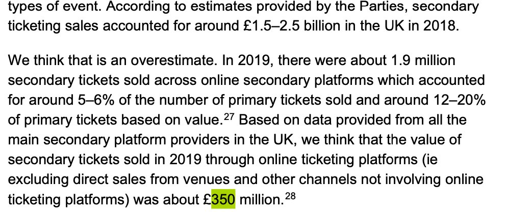 FanFairAlliance's tweet image. Also, if so many viagogo listings are "speculative" (ie the tickets are not in possession of the seller) how can anyone trust the valuations? As an investor, I hope you're aware of disparities between the @CMAgovUK's estimation of the UK market and figures provided by viagogo.