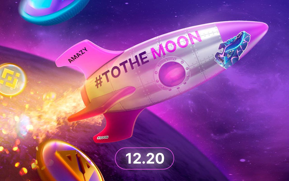 🌘 THE TOP NEWS OF THE MONTH WILL BE RELEASED ON 20 DECEMBER: «AMAZY TO THE MOON» We've been preparing for THIS for months and will launch it in 7 days 🔥 Not revealing any details yet, but no one in the crypto world has ever done this 😉 #AMAZY